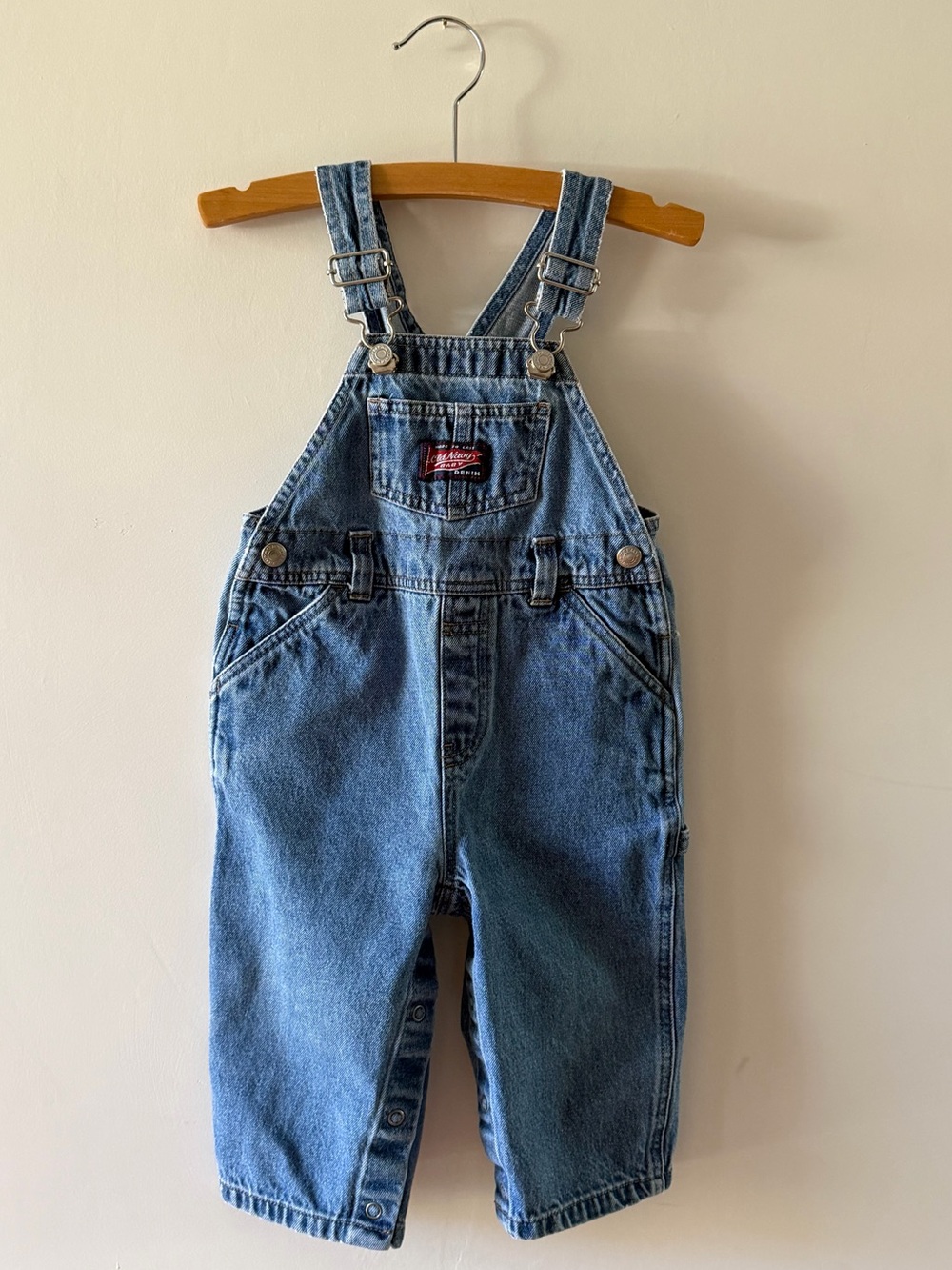 Vintage Y2K Old Navy Blue Jeans Denim Overalls 12-18M